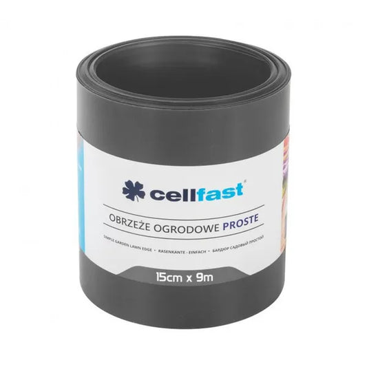Cellfast grafitszürke, rugalmas kerti szegély 15 cm x 9 m