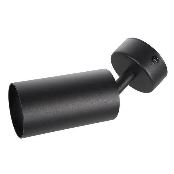 Forgatható GU10 alu fal/mennyezeti spotlámpa, fekete, Ø55×100 mm