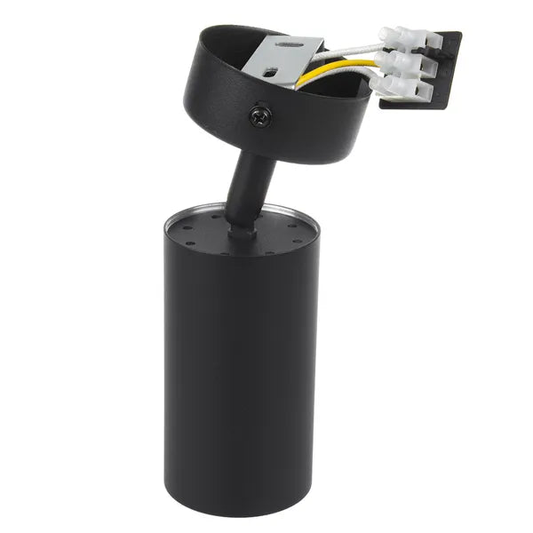 Forgatható GU10 alu fal/mennyezeti spotlámpa, fekete, Ø55×100 mm