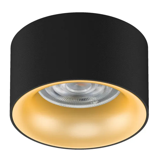 Süllyeszthető alumínium spotlámpa GU5.3, kerek, 70×40 mm, fekete/arany