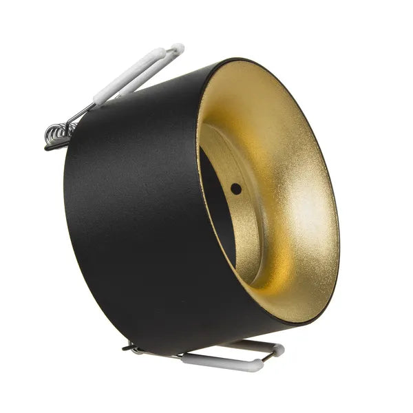 Süllyeszthető alumínium spotlámpa GU5.3, kerek, 70×40 mm, fekete/arany