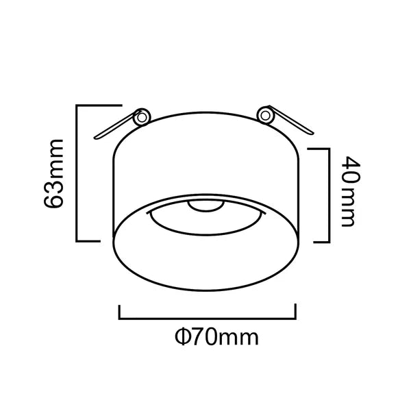Maclean MCE457 süllyesztett alumínium spot lámpatest, GU5.3, 70x40mm, fehér/arany