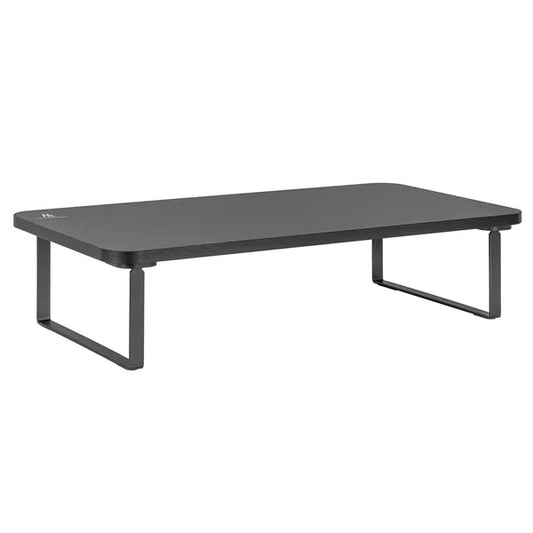 Fekete monitor– és laptopállvány, 50×26 cm, 20 kg teherbírással