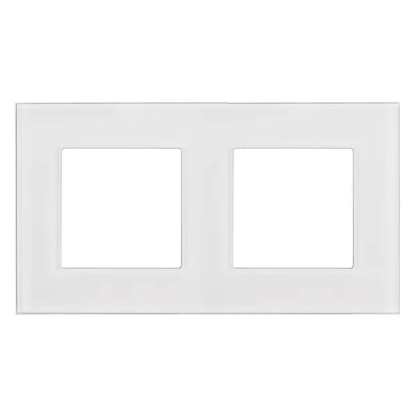 Dupla üveg keret fehér, 157x86 mm, Maclean MCE729W kapcsolóhoz
