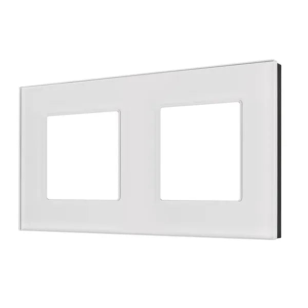 Dupla üveg keret fehér, 157x86 mm, Maclean MCE729W kapcsolóhoz