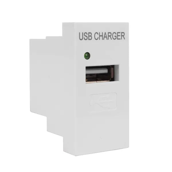 Maclean USB falialjzat töltővel, 1A, fehér, MCE727W modul