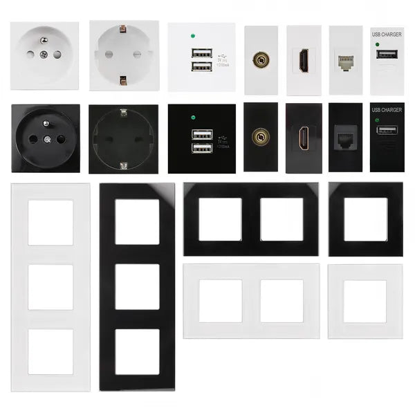 Maclean MCE726W TV antenna fali aljzat, fehér, üvegkeret kompatibilis