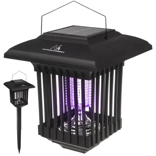 Napelemes LED/UV rovarcsapda lámpa, IP44, 8 h üzem, akkus, 2 üzemmód, 51 cm
