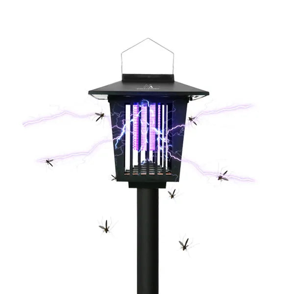Napelemes LED/UV rovarcsapda lámpa, IP44, 8 h üzem, akkus, 2 üzemmód, 51 cm
