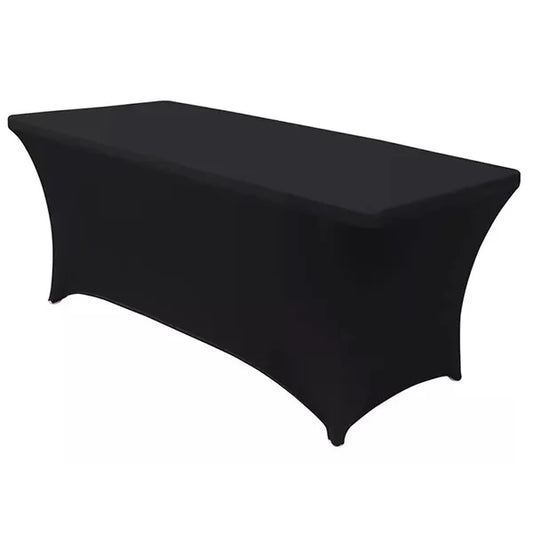 Fekete spandex rugalmas catering asztalterítő 180×75×74 cm (GB372)