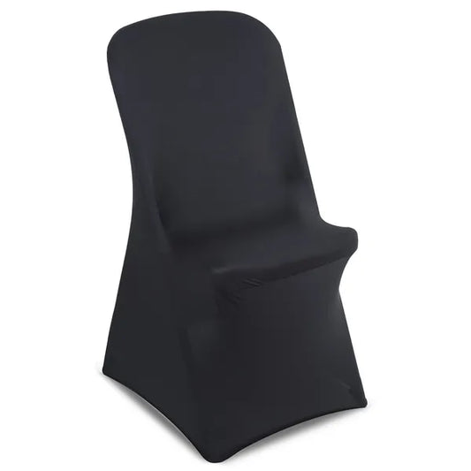 Fekete spandex catering székhuzat 88×50×45 cm, rugalmas illeszkedés