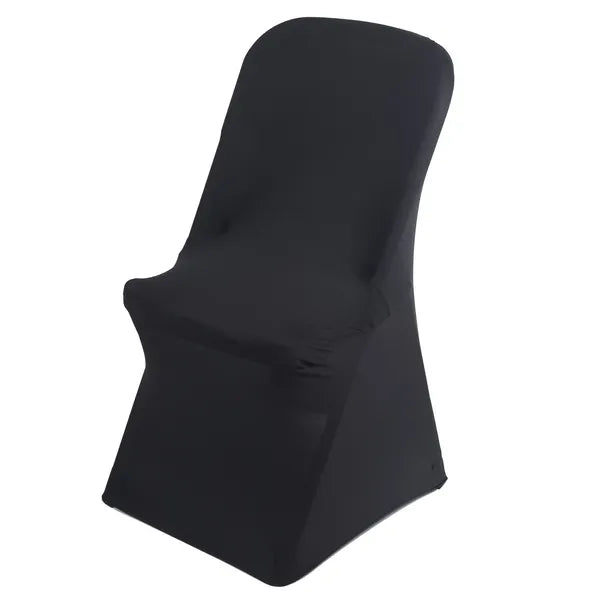 Fekete spandex catering székhuzat 88×50×45 cm, rugalmas illeszkedés