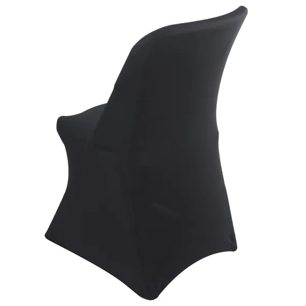Fekete spandex catering székhuzat 88×50×45 cm, rugalmas illeszkedés