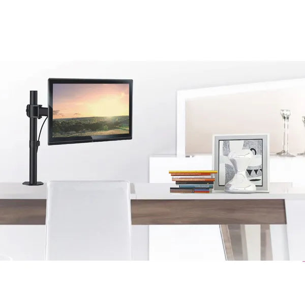 Asztali monitor kar, 13–27″, 8 kg, VESA 75/100, fekete