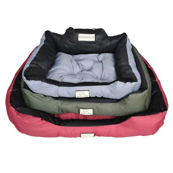 Vízlepergető Cordura kutya- és macskafekhely M 75x65 cm, piros, párnákkal