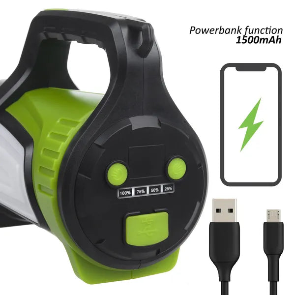 Maclean MCE345 3 az 1-ben LED zseblámpa 5W powerbank 4500mAh IP65 250lm