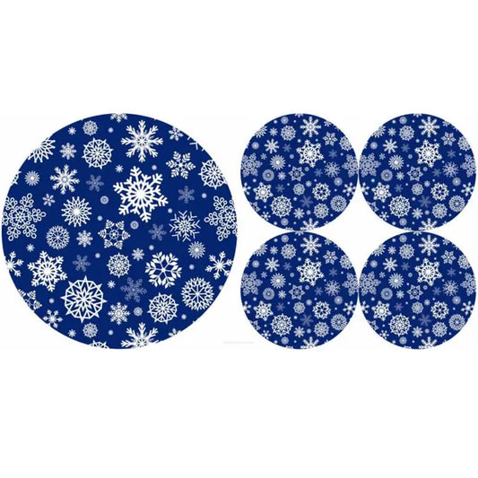 Kör alakú filc asztali alátét szett 1+4, 33/16 cm, mosható