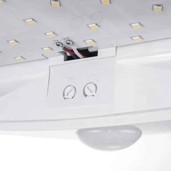 LED mennyezeti lámpa mozgásérzékelővel, 10 W, IP44, 4000 K, Ø25 cm, fehér