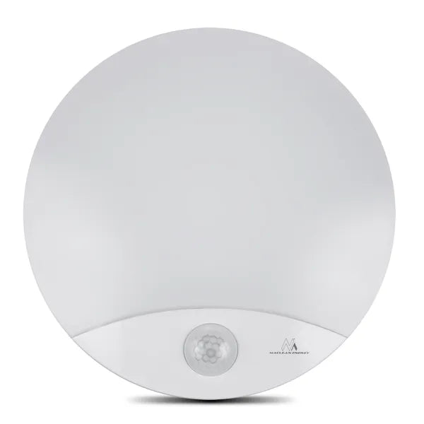 LED mennyezeti lámpa mozgásérzékelővel, 10 W, IP44, 4000 K, Ø25 cm, fehér