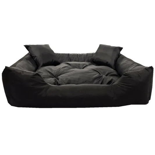 Vízlepergető fekete kutya- és macskaágy 145×115 cm (belső 130×100 cm)