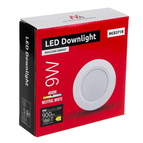 Maclean led panel slim 9w 4000k 900lm