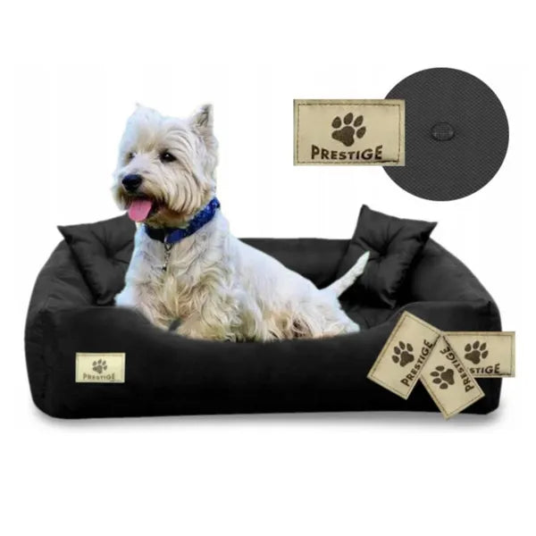 Prestige vízlepergető kutya-macska fekhely 145×115 cm, fekete, 2 párnával