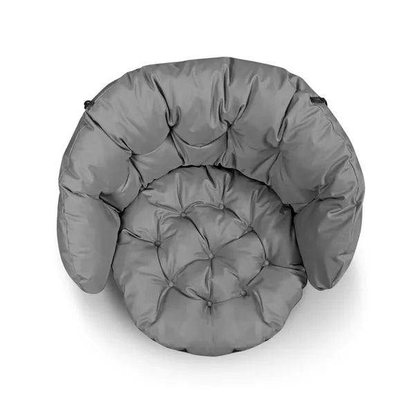 Szürke vízlepergető kerti székpárna 122×40 cm, 13–15 cm vastag