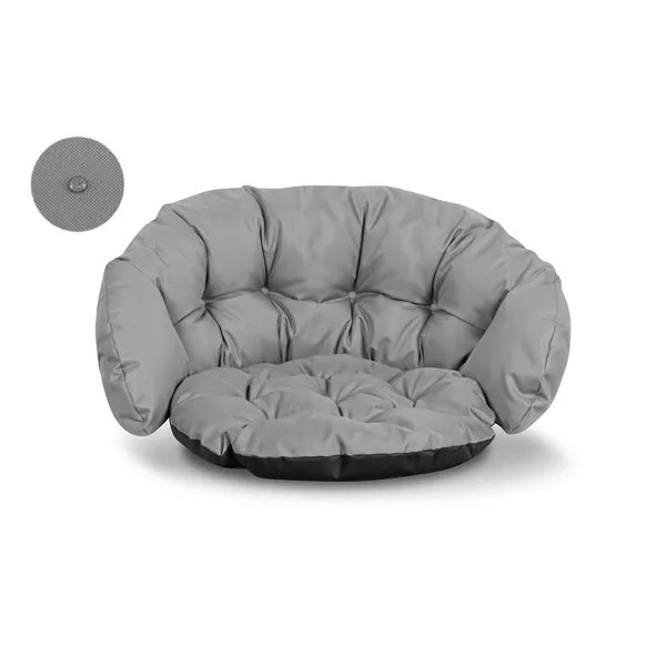 Szürke vízlepergető kerti székpárna 122×40 cm, 13–15 cm vastag