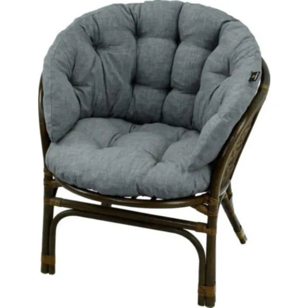 Szürke vízlepergető kerti székpárna 122×40 cm, 13–15 cm vastag
