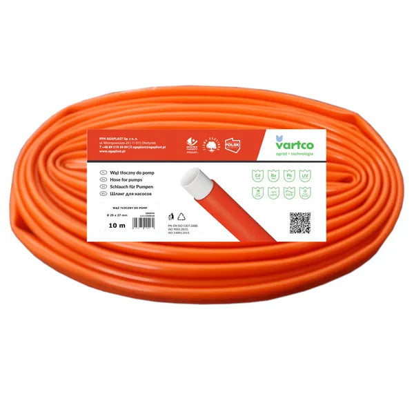Vartco 32 mm 10 m 2-rétegű nyomótömlő merülőszivattyúhoz, 0,2 MPa