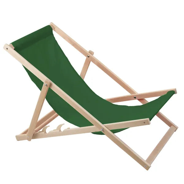 2 db zöld bükkfa összecsukható napozószék, 3 fokozat, 119×60 cm, 120 kg