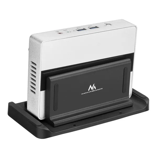 Maclean mc-454 thin-client/pc tartó, fekete, vesa kompatibilis