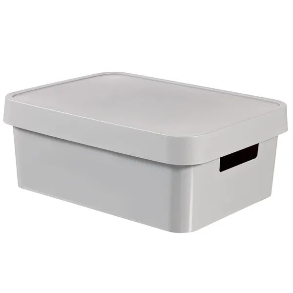 Curver Infinity tárolódoboz tetővel, 11 l, szürke, 36×27×14 cm