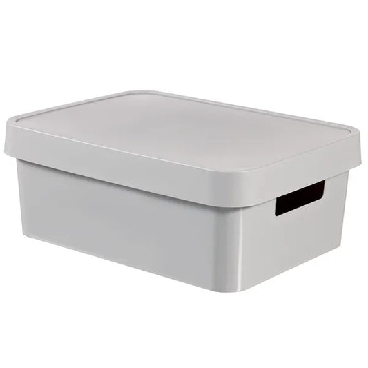 Curver Infinity tárolódoboz tetővel, 11 l, szürke, 36×27×14 cm
