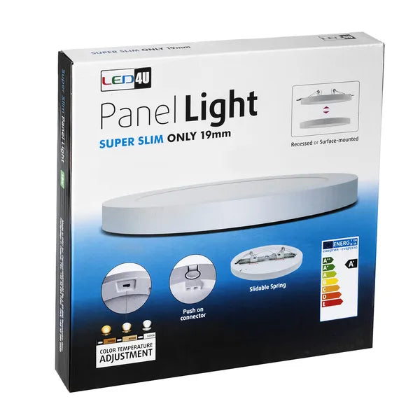Ultra Slim LED mennyezeti panel 30 W, Ø33 cm, 3 színhő, mozgásérzékelő
