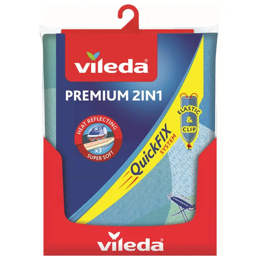 Vileda Premium 2in1 vasalódeszka huzat, univerzális, metalizált, 110–130×30–45 cm
