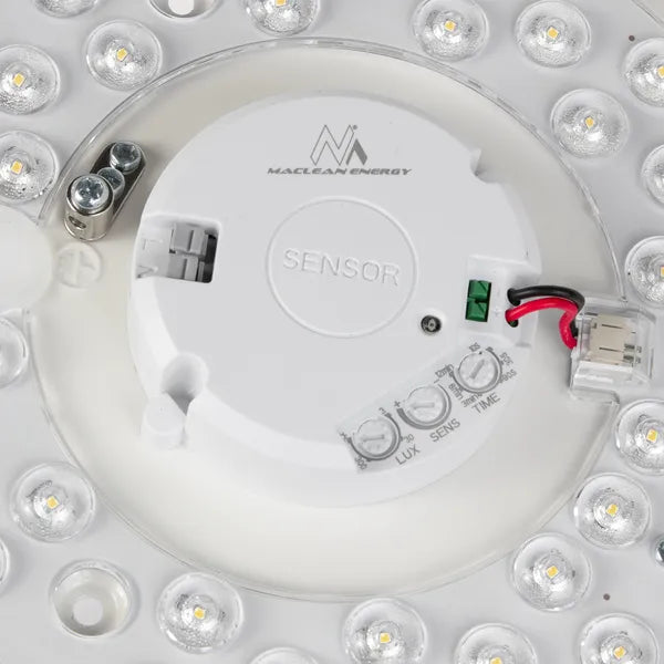 Maclean mce347 led mennyezeti lámpa mozgásérzékelővel, 12w, ip44