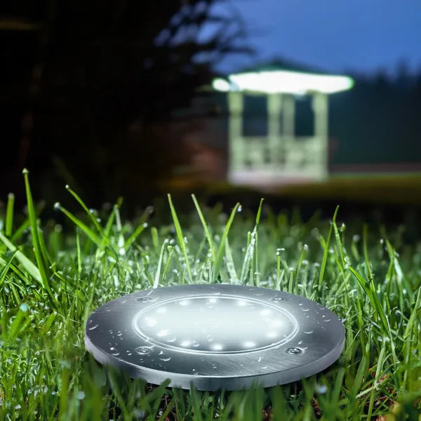 Kerti süllyeszthető napelemes LED lámpa IP44, 12 LED, 4000 K, 70 lm