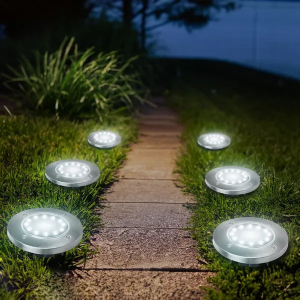 Kerti süllyeszthető napelemes LED lámpa IP44, 12 LED, 4000 K, 70 lm