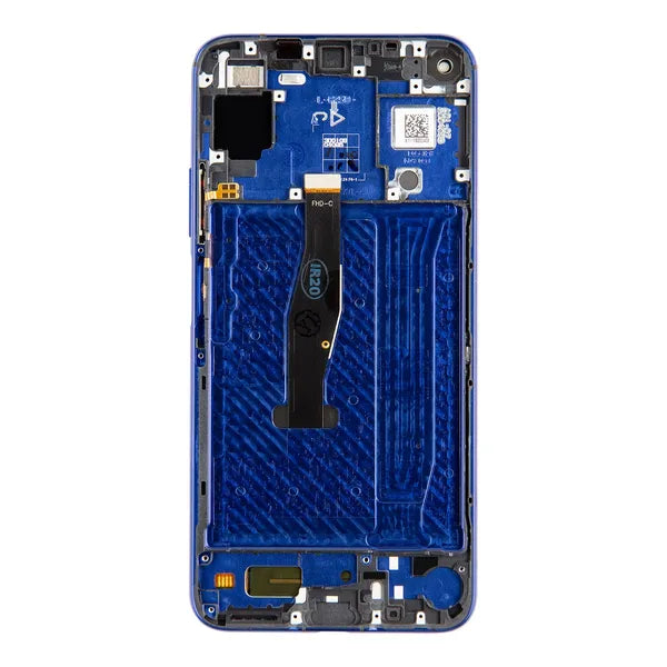 Huawei Nova 5T kék LCD érintőpaneles kijelző előlappal, Honor 20 kompatibilis
