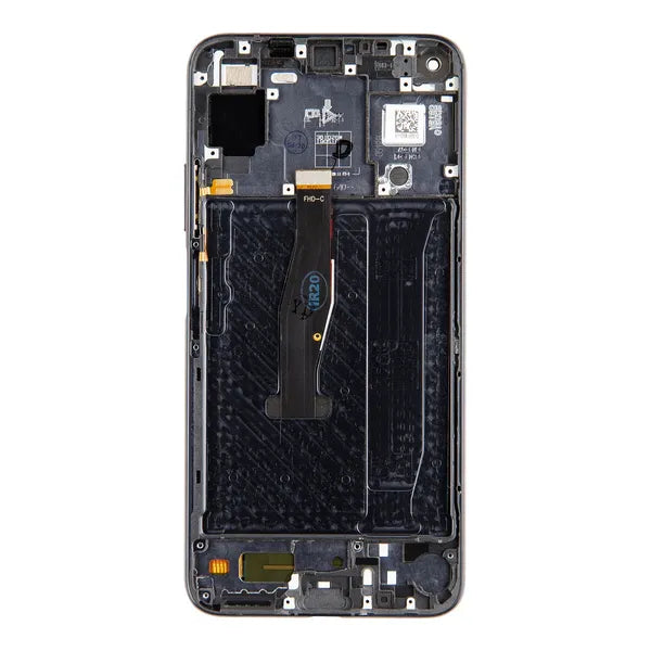 Huawei Nova 5T fekete LCD kijelző érintőpanellel és előlap kerettel