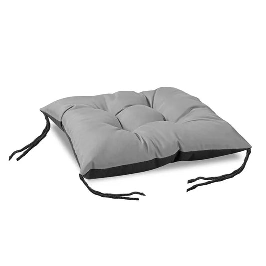 Szürke vízlepergető kerti székpárna 42×42 cm, 8–10 cm vastag