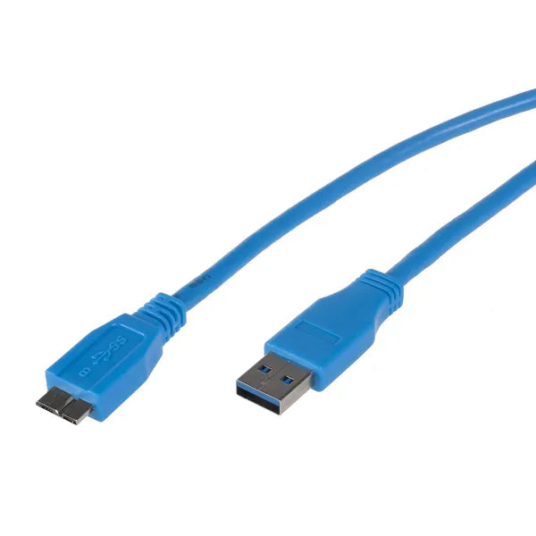 USB 3.0 A–Micro B kábel, 0,5 m, 5 Gb/s, kék