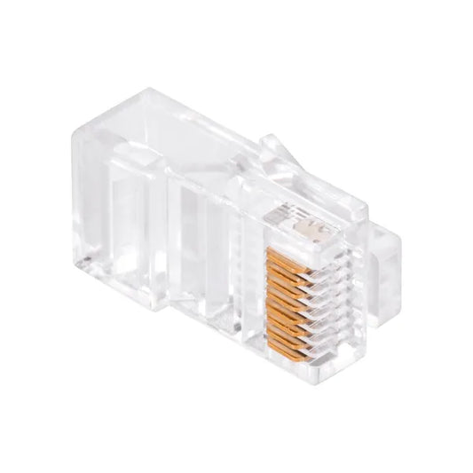 RJ45 8P8C Cat5e átfűzhető dugó, tömör vezetékhez, 1 db