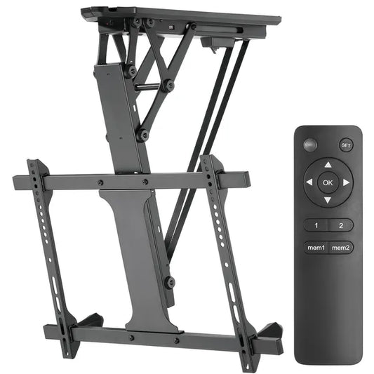 Motoros mennyezeti TV tartó 32-70″-ig, VESA 600×400, 35 kg, távirányító