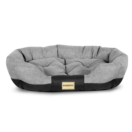 Vízlepergető ovális kutyafekhely XL 115×95 cm, sötétszürke