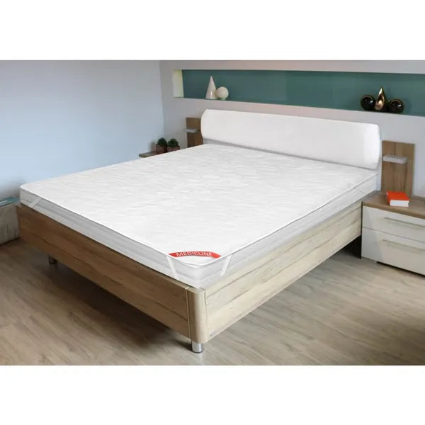 Antiallergén mikroszálas gumis matracvédő 200×220 cm, fehér
