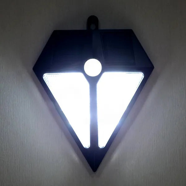 LED szolár fali lámpa 6 LED, mozgás- és alkonykapcsolóval, IP65