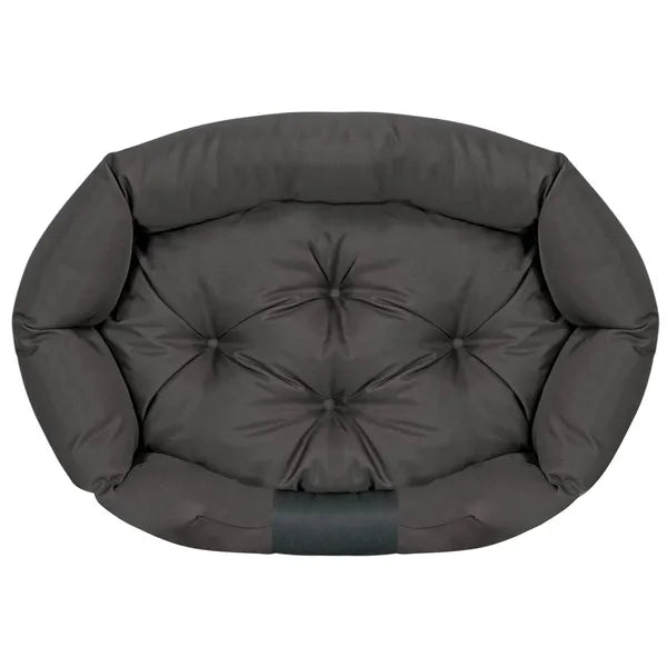 Ovális XXL kutyafekhely 130×105 cm, fekete, vízálló codura