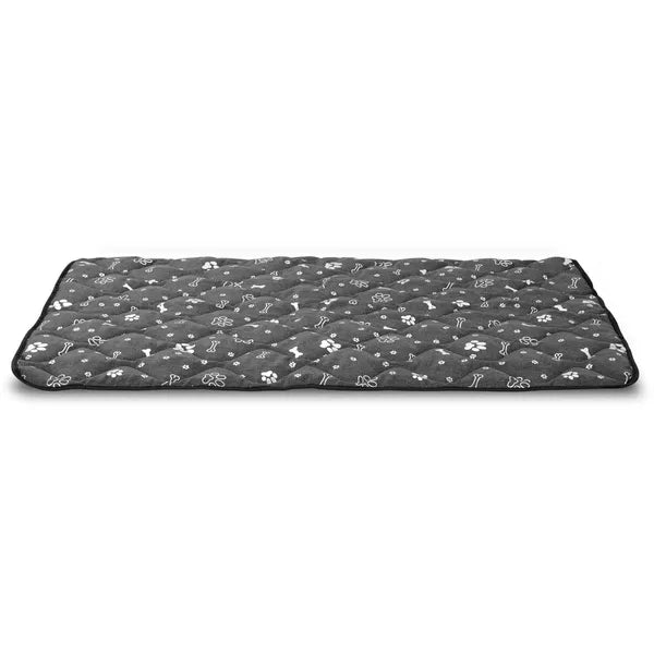 Vízálló grafit kutyafekvő matrac L 100×70 cm Codura csontmintás